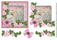 Pink Poinsettia Snowscene 2 Decoupage Step by Step Sheet