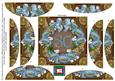 Teal Chocolate Poppy 30 Ring 5in Round Spiral Edge Stacker