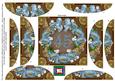 Teal Chocolate Poppy 45 Ring 5in Round Spiral Edge Stacker