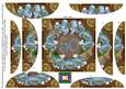 Teal Chocolate Poppy 50 Ring 5in Round Spiral Edge Stacker