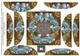 Teal Chocolate Poppy 65 Ring 5in Round Spiral Edge Stacker