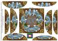 Teal Chocolate Poppy 100 Ring 5in Round Spiral Edge Stacker