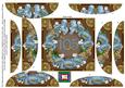 Teal Chocolate Poppy 105 Ring 5in Round Spiral Edge Stacker