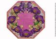 Purple Poppy Cerise Lace Octagon 8inch Picture Sheet