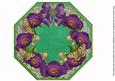 Purple Poppy Green Lace Octagon 8inch Picture Sheet