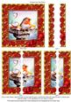 Christmas Red Robin Gold 5in Scallop Side Stacker