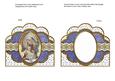 Holy Mother Blue Anglaise Scallop Card Base and Frame