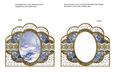 Blue Winter Walk Anglaise Scallop Card Base and Frame