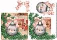 Pink Village Fireplace Bauble Decoupage Step by Step Sheet