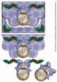 Old Blue Tit Bauble Flap Decoupage Step by Step Sheet