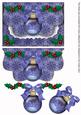 Blue Christmas Tree Bauble Flap Decoupage Step by Step Sheet