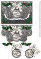 Silver Snow Bridge2 Bauble Flap Decoupage Step by Step Sheet