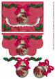 Poinsettia Duo Bauble Flap Decoupage Step by Step Sheet