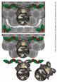 Nighttime Rooftops Bauble Flap Decoupage Step by Step Sheet