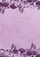 Lilac Floral Metallic Edge A4 Backing Paper