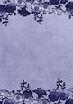 Blue Floral Metallic Edge A4 Backing Paper