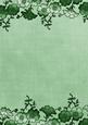Mid Green Floral Metallic Edge A4 Backing Paper