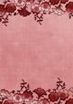 Red Floral Metallic Edge A4 Backing Paper
