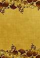 Gold Floral Metallic Edge A4 Backing Paper