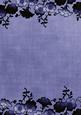 Dark Blue Floral Metallic Edge A4 Backing Paper