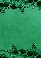 Dark Green Floral Metallic Edge A4 Backing Paper