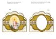 Candle Angel Gold Anglaise Scallop Card Base Frame