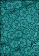 Teal All Over Floral Blossom A4 Backing Paper