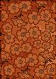 Burnt Orange All Over Floral Blossom A4 Backing Paper