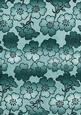 Dusky Teal Metallic All Over Floral Blossom A4 Backing Paper