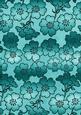 Teal Metallic All Over Floral Blossom A4 Backing Paper