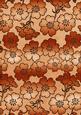 Burnt Orange Metallic Over Floral Blossom A4 Backing Paper