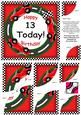 Red Racing Car 13 Today 6in Duo Corner Stacker