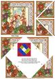 Nativity Scene Poinsettia 5in Triangle Spiral Stacker