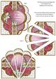 Pink Poinsettia Candle Anglaise Scallop Deco Stacker