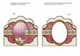 Pink Poinsettia Candle Anglaise Scallop Card Shaker Frame
