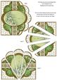 Green Poinsettia Candle Anglaise Scallop Deco Stacker