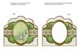 Green Poinsettia Candle Scallop Card Shaker Frame