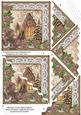 Church Window Poinsettia 5in Scallop Triangle Stacker