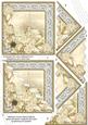 Cream Village Church Poinsettia 5in Scallop Triangle Stacker
