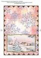 Christmas Snow Tree Scallop Edge Book Card