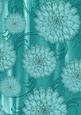 Teal Painted Big Floral A4 Backing Paper
