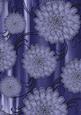 Dark Blue Painted Big Floral A4 Backing Paper