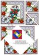 Candycane Poinsettia 5in Triangle Spiral Stacker