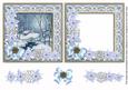 Blue Winter Walk Poinsettia Reverse Decoupage Step by Step