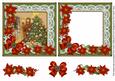 Christmas Tree Poinsettia Reverse Decoupage Step by Step