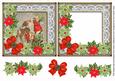 Feeding Reindeer Poinsettia Reverse Decoupage Step by Step