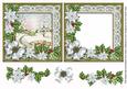 Pretty Scene Green Poinsettia Reverse Decoupage Step by Step