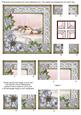 Pink Church Silver Poinsettia 5in Quad Corner Stacker