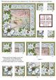 Snow Scene Ice Poinsettia 5in Quad Corner Stacker