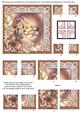 Snowy Village Poinsettia 5in Quad Corner Stacker